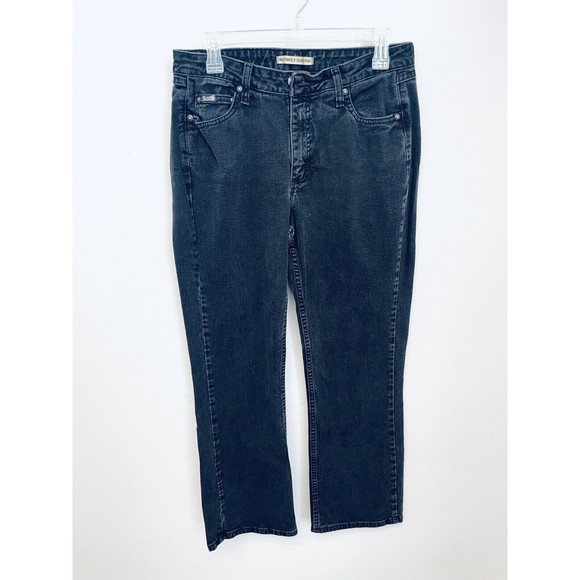 Vintage Lee Riders Jeans Women Size 12* (8) Black High Rise Mom Denim 90s READ - Picture 3 of 7